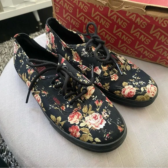 Vans Authentic Low Pro Floral Shoes Sneakers - Picture 2 of 9